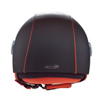 Leather Helmet // Black + Orange (21.3" Circumference // XS)