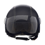 Vintage Leather Helmet + Visor // Black (21.3" Circumference // XS)