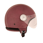 Vintage Bordeaux Leather Helmet (21.3" Circumference // XS)
