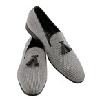 Sherlock Houndstooth Loafer // White + Black + Grey (US: 9)