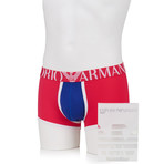 Eagle Logo Flyless Boxer Brief // Red + White + Blue (L)