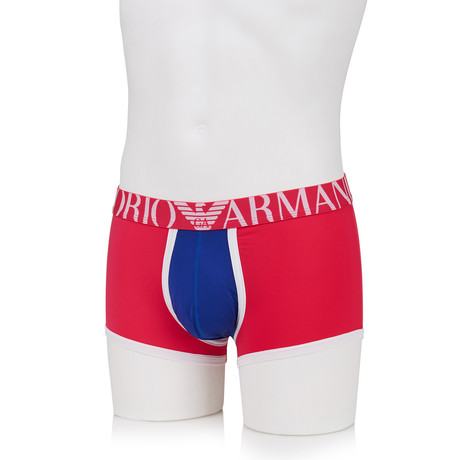 Eagle Logo Flyless Boxer Brief // Red + White + Blue (S)