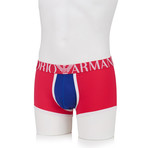 Eagle Logo Flyless Boxer Brief // Red + White + Blue (L)