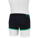 Eagle Logo Flyless Boxer Brief // Black + Green + Grey (XL)