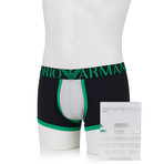 Eagle Logo Flyless Boxer Brief // Black + Green + Grey (S)