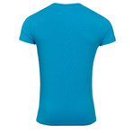 Left Chest Logo V-Neck Tee // Turquoise (S)