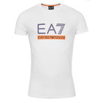 EA7 Logo Crew Neck Tee // White (S)