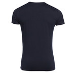 Left Chest Logo V-Neck Tee // Dark Blue (L)