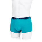 Eagle Logo Flyless Boxer Brief // Turquoise + Navy (L)