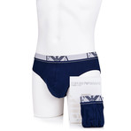 Eagle Logo Flyless Brief // Dark Blue // 2 Pack (S)