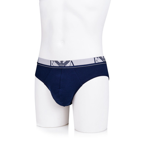 Eagle Logo Flyless Brief // Dark Blue // 2 Pack (S)