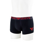 Contrast Logo Flyless Boxer Brief // Black + Red (S)