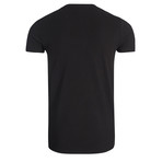 EA7 Hatched Logo Crew Neck Tee // Black (M)