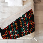 Navajo Patron 01 Fleece Throw Blanket (60" x 50")