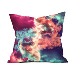 Yin Yang Painted Clouds Throw Pillow (18" x 18")