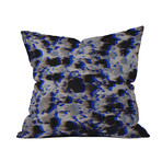 Tossed Boulders Blue Throw Pillow (18" x 18")