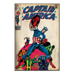 Captain America With Hydra And Bucky (Unframed: 18"H x 12"W x 0.4"D)