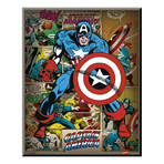 Captain America (Retro) (Unframed: 20"H x 16"W x 0.4"D)