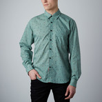 Long-Sleeve Woven Shirt // Teal (M)