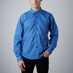 Long-Sleeve Woven Shirt // Blue (2XL)