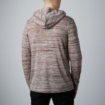 Long-Sleeve Hooded Henley // Grey (S)
