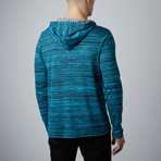 Long-Sleeve Hooded Henley // Turquoise (2XL)