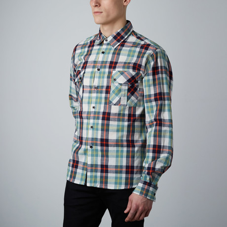 Long-Sleeve Plaid Shirt // Multi (S)