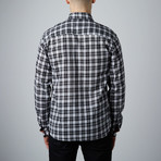 Long-Sleeve Plaid Shirt // Black (L)