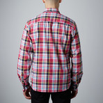 Long-Sleeve Plaid Shirt // Red + Black (XL)