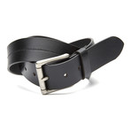 Faux Roller Buckle Casual Belt // Black (38)