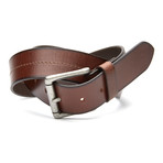 Faux Roller Buckle Casual Belt // Brown (42)