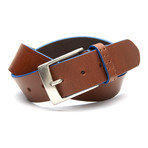 Contrast Color Edge Casual Belt // Tan (32)
