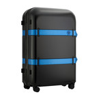 Vis-A-Vis Matte Trunk Check-In Luggage // 30.7"H (Black + Blue)