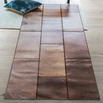 Leather Rug // Light Brown (30"L x 93"W)