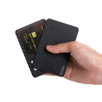 Minimalist RFID-Blocking Carbon Card Holder (Twill)