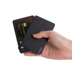 Minimalist RFID-Blocking Carbon Card Holder (Twill)