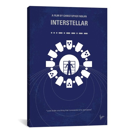 Interstellar Minimal Movie Poster // Chungkong (26"W x 18"H x .75"D)