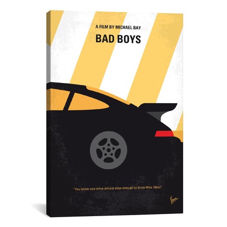 Bad Boys Minimal Movie Poster by Chungkong (18"W x 26"H x .75"D)