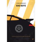 Bad Boys Minimal Movie Poster by Chungkong (18"W x 26"H x .75"D)