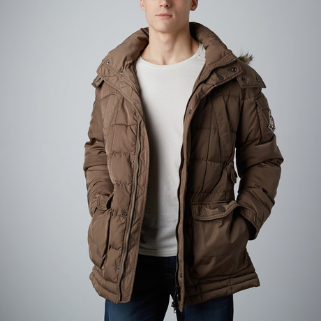 Puffer Jacket // Brown (S)