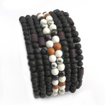 Horn + Seed Mixed Bracelets // Set of 7