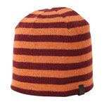 Striped Knit Beanie // Pomegranate