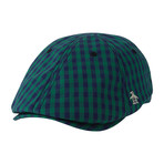 Mini-Check Driving Cap // Kelly Green