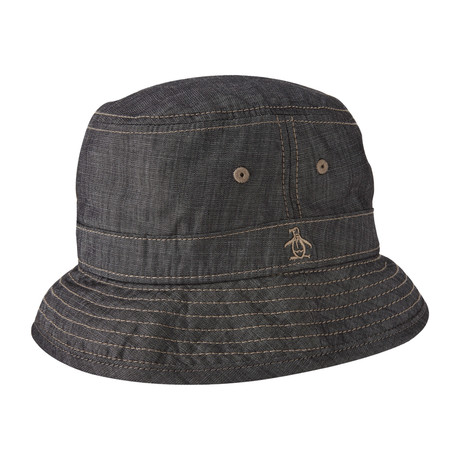 Chambray Bucket Hat // True Black (Small)