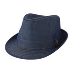 Chambray Fedora // Dark Denim (Small)