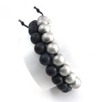 Shamballa Distressed Bead Bracelets // Set of 2