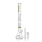 Platinum Double Percolator Beaker Water Pipe (Green)