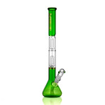 Platinum Double Percolator Beaker Water Pipe (Green)