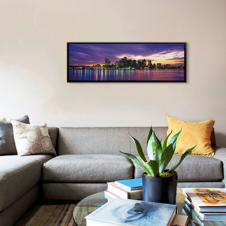 Boston Panoramic Skyline (Sunset) (36"W x 12"D x 1.5"D)