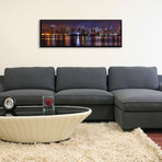 New York Panoramic Skyline (Night) (36"W x 12"D x 1.5"D)